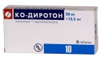 Ко-Диротон, таблетки 12.5 мг+20 мг 10 шт